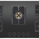 Elica 5 Burner Tempered Glass Gas Stove