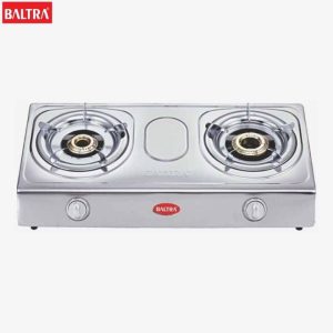 Baltra Silver 2 Burner Gas Stove