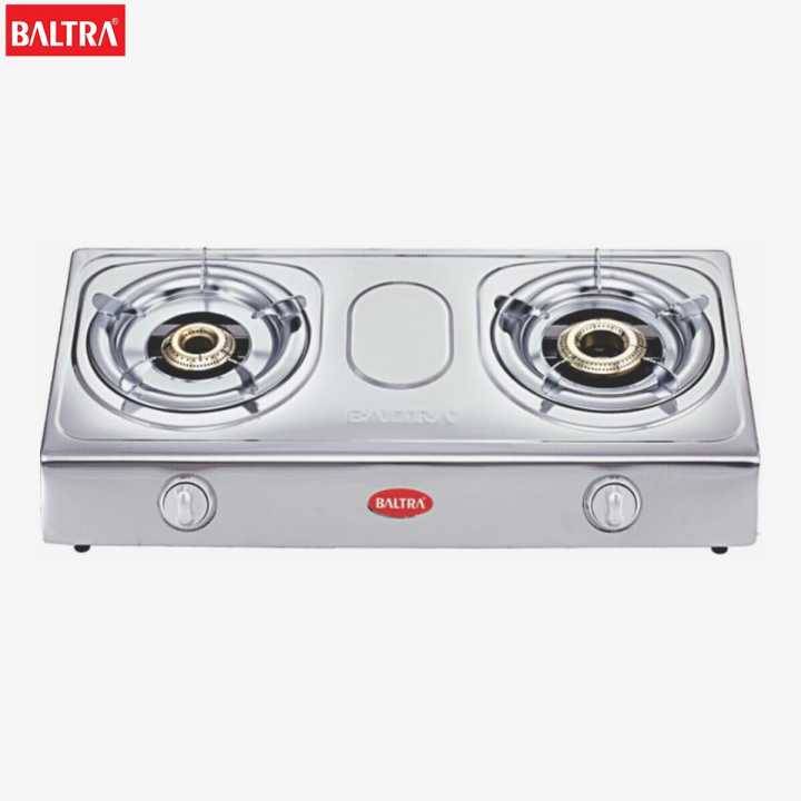 Baltra Silver 2 Burner Gas Stove
