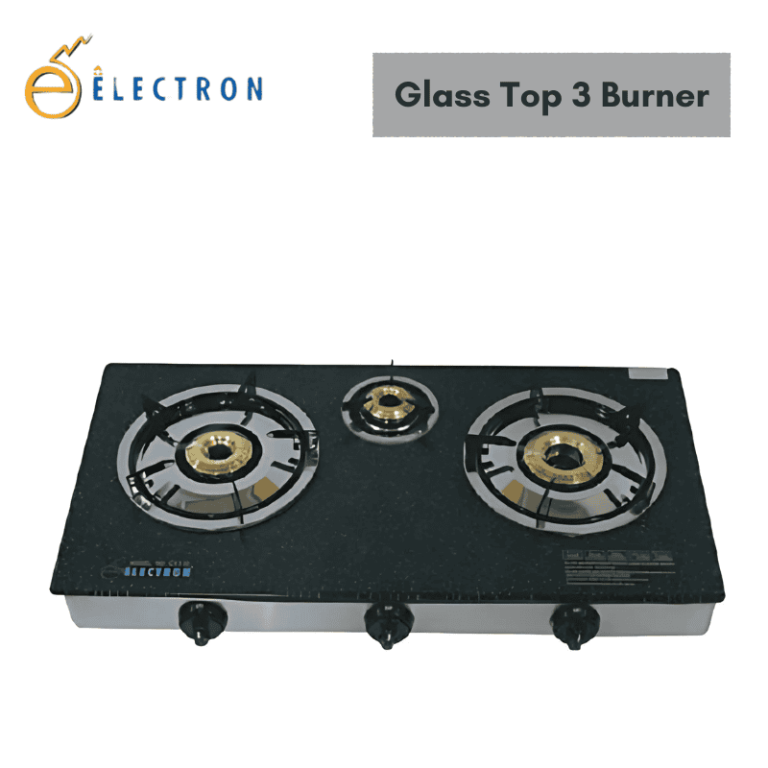 Electron 3 Burner Glass Top Gas Stove